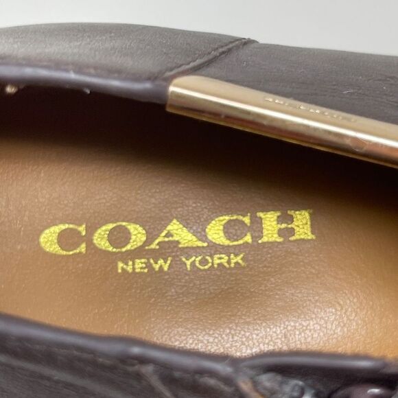 Coach Women's Seneca Heeled Ankle Booties Side Zip Brown Leather Size 7.5 B - Picture 10 of 13